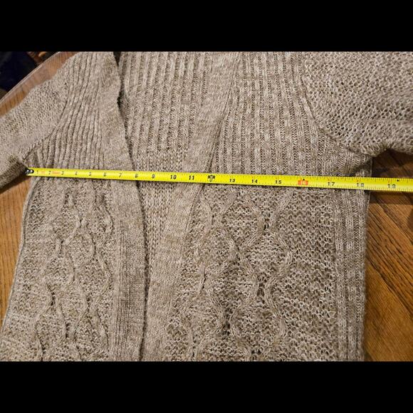 Say What? Long cardigan tan. Womens medium - Picture 6 of 8